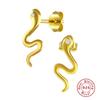 Brincos de cobra pequenos divertidos em prata esterlina S925 transfronteiriços Europa e Estados Unidos mais vendidos criativos simples brincos da moda INS brincos