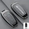Adequado para Capa de Chave Hyundai Parisi Tucson Santa Fe Sonata Controle Remoto Fivela de Concha de Metal Bolsa