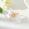 Set de Joyería Transfronterizo Europeo y Americano: Conjunto de Collar, Aretes, Pulsera y Anillo de Flor Multicapa con Goteo de Aceite, Accesorios para Manos, Pulsera