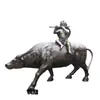 Escultura de Vaca de Cobre Fundido, Escultura de Vaca Mapache de Cobre, Escultura de Vaca de Wall Street, Adornos de Vista Panorámica Amplia, Fabricante de Esculturas de Cobre de Hebei