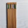 Palillos de Bambú con Estampado de Mármol, Palillos de Cinco Colores para Uso Doméstico, Una Persona, Un Palillo, A Prueba de Moho, Palillos de Bambú Natural para Catering, Palillos Ecológicos