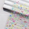 Pegatinas Populares para Uñas Nube Arcoíris en Relieve Líneas Conejito Lindo Primavera y Verano Versátiles Pegatinas de Dopamina Pegatinas para Uñas