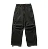 Marca de Moda Estilo Americano Nanxia 2026 Primavera Nuevos Pantalones de Trabajo Lavados de Alta Resistencia para Hombre, Pantalones Casuales Sueltos de Pierna Recta