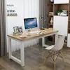 Escritorio de computadora con esquinas redondeadas, escritorio de escritorio para el hogar, escritorio de estudio para estudiantes, escritorio de escritura, escritorio simple, escritorio rectangular para dormitorio, oficina