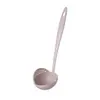 Escorredor de sopa de cabo longo dois em um, vazamento lateral de plástico, colher grande, escorredor de panela quente, filtro de palha de trigo doméstico, colher para restaurante