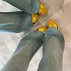 Jeans Bootcut Azul Claro Sin Ajuste en Piernas para Mujer Verano 2025 Delgados Estilo Retro Americano Sueltos de Pierna Ancha Pantalones de Largo Hasta el Suelo