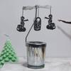 Fábrica Fuente Creativo Amazon Cielo Estrellado Vidrio Molino de Viento Corriente de Aire Caliente Romántico Aromaterapia Portavelas Giratorio Linterna Giratoria