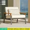 Cadeira de Teak e Rattan para Lazer ao Ar Livre Sofá de Rattan Mesa de Café para Pátio Terraço de Villa Aço Inoxidável Jardim Móveis de Design