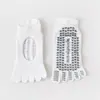 Calcetines de Yoga de Cinco Dedos para Mujer Verano Delgados sin Talón Malla Transpirable Profesionales Antideslizantes Deportes de Interior Fitness Pilates