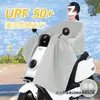 Protección solar y contra la lluvia para vehículos eléctricos, parasol de verano, funda a prueba de viento para motocicleta eléctrica, delgada y transpirable, adecuada para primavera y otoño, ajuste universal