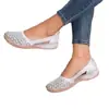 Sandalias Casuales de Verano 2025 de Talla Grande para Comercio Exterior Zapatos de Mujer Tacón de Cuña Europeo y Americano Calado Color Sólido Zapatos Individuales Sandalias Versátiles de Moda