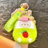 Bolsa de Monedas con Tema de Fresa Transfronteriza Llavero Bolsa de Almacenamiento Estuche para Auriculares Colgante Llavero de Coche Pequeño Regalo Al por Mayor