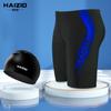 Roupa de banho masculina maiô L-5XL plus size secagem rápida bermuda de cinco pontos touca de natação óculos de natação maiô equipamento de natação masculino atacado