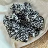 Diadema retro de leopardo para chica popular, goma de pelo de intestino grueso, para moño de mujer, coleta, cuerda para el pelo, banda de goma de alta elasticidad, no daña el cabello, accesorios para el cabello