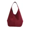 Bolsa Tote de Camurça Retrô Feminina 2026 Outono/Inverno Nova Grande Capacidade Bolsa para o Dia a Dia Casual Versátil Bolsa de Ombro Único