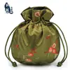 Bolsa de Cetim Arredondada para Puxar Frutas 11*13 Bolsa para Joias Bolsa para Brincadeiras Culturais Alça de Corda para Contas de Buda Bolsa de Armazenamento