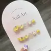 Unhas Infantis Arte de Unha Fofa Menina Doce Unhas Usáveis Feitas à Mão Fofo Estilo Menina Adesivos de Unha de Desenho Produto Acabado