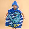 Al por mayor capa toalla de baño para niños suave absorbente bata de baño toalla de baño con capucha estampada reactiva para bebé para nadar