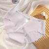 Ropa interior encantadora de seda de hielo para niña japonesa, ropa interior fina de cintura media para mujer, talla grande, entrepierna de algodón transpirable, ropa interior sexy sin costuras para mujer