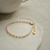 Pulsera de Perlas Naturales de Agua Dulce para Mujer, Lujo Ligero, Alta Gama, Nicho, Cuentas Espaciadoras de Cristal Simples, Cuentas Pequeñas de Arroz, Joyería de Perlas