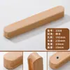 Manija de Armario de Madera Maciza de Nogal Negro Norteamericano para Interiores, Manija de Puerta Minimalista Japonesa al por Mayor