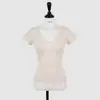 Roupas femininas de comércio exterior, novo estilo coreano Dongdaemun, elegante e justo, decote V, cor sólida, acinturado, valoriza a silhueta, leve, versátil, manga curta
