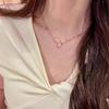 Collar de Dopamina Que No Se Desvanece, Cadena para Clavícula de Verano para Mujer, Colgante de Cristal de Zirconia con Perlas de Gama Alta de Nicho, Joyería