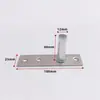 Mola de piso de porta de vidro, extensão do eixo superior, peça de hardware, acessórios de fixação de eixo fixo simples de aço inoxidável