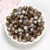 Solsticio de Verano Dos Tonos Dorado Ojo de Gato Resina Redondas Perlas Sueltas Hecho a Mano DIY Pulsera Pulsera Joyería con Perlas Accesorios