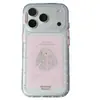 Capa Estilo Coreano Fofa de Coelhinho com Suporte para Apple 17 Pro Max, Adequada para 16 Pro, Camada Dupla Fosca, 18 Pro, 17