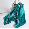 Oferta Especial Seda de Hangzhou Sedas y Satines Bufanda Cuadrada Grande de 90 cm Bufanda de Seda Simulada Bufanda Versátil para Mujer Chal Delgado de Primavera y Otoño Protección Solar