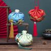 Festival del Bote del Dragón Accesorios Hanfu bordado brocado bolsita bolsita bolsa vacía estilo antiguo portátil halter monedero de pelo fetal colgante