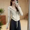 Novedad Otoño/Invierno Chaqueta con Capucha y Doble Cremallera para Mujer Manga Larga Adelgazante Estilo para Ir al Trabajo de Gama Alta Versátil Cálida