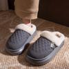 Pantuflas de Algodón para Mujer 2025 Nuevo Otoño e Invierno Pareja Hogar Antideslizantes Zapatos de Algodón con Felpa Engrosada Cálidos Impermeables Zapatos de Maternidad