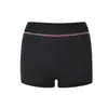 Conjunto de jaqueta curta com zíper e capuz iaiamgia slim fit e calça com estampa de letras e design de costura em contraste