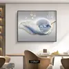 Pintura Decorativa de Lujo Ligero, Estilo Minimalista Moderno, para Ocultar Cajas de Distribución Eléctrica, Cubierta de Interruptor Eléctrico con Agujero para Comedor, Pintura Deslizante Colgante, Cubierta para Interruptor y Caja de Medidores