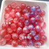 Cuentas Redondas de Resina Doradas Degradadas con Purpurina Fina de 16 mm Imitación Ojo de Gato Cuentas Sueltas para Bolígrafo de Cuentas, Pulsera, Cadena de Teléfono Móvil