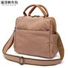 Bolso de mano informal para mujer, bolso diagonal de lona impermeable con primera capa de cuero, bolso de hombro de color sólido, suministro de fábrica desbordante