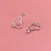 Pendientes coreanos de corazón grande calados dulces con circonita, pendientes de corazón femeninos con un diseño único, versátiles para citas