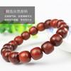 Pulsera de palo de rosa rojo con cuentas de barril de 11*12MM, palo de rosa ojo de gato, cuentas de sándalo rojo lobular, Wen play para hombres y mujeres, suave alrededor del dedo