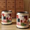 Papelera Vintage de Cuero Estilo Francés Operada con el Pie para Casas de Huéspedes, Alto Valor Estético, Doble Capa con Cubo Interior, Gran Capacidad, Pedal con Tapa