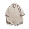 Nueva Camiseta de Manga Corta para Hombre Verano 2023 Estilo Chino Traje Tang para Hombre Color Sólido Casual Retro Holgada Camiseta Cardigan