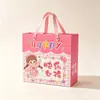 Caja de Dulces Portátil de Dibujos Animados para Luna Llena de Niños, Primer Cumpleaños, Recuerdos, Caja de Regalo de Cumpleaños de Papel, Bolsa para Recuerdos de Fiesta