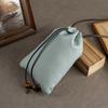Bolso Bandolera Corsé con Cordón de Ajuste de Piel de Vaca de Capa Superior Almacenamiento Billetera Bolso para Teléfono Móvil Cuero Genuino Cubrevasos Universal