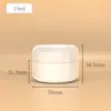 Frasco exfoliante corporal de doble capa de PP 30/50/100g frasco de mascarilla de barro limpiadora botella vacía blanca angular para crema facial