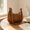 Moda Retro de Nicho Tejida Nueva de Verano 2026 Bolso con Patrón Tejido Bolso Cruzado Bolso de Hombro para Mujer Bolso Casual de Axila