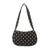 Bolso de hombro para estudiante, bolso cruzado pequeño y fresco, elegante bolso de nailon de lunares, bolso colorido para teléfono, artículo de moda transfronterizo