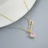 Moda Transfronteriza Europea y Americana Estilo Nuevo Collar de Cadena de Clip con Corazón Cadena Ligera de Lujo para Clavícula Regalo para Amigos y Mejores Amigas