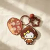 Colgante de Campana de Gatito Dulce Estilo Píxel Llavero Lindo de Acrílico Colgante para Mochila de Estudiante Regalo para Mejor Amigo