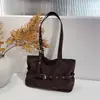 Bolsa Vintage de Camurça para Mulheres, Grande Capacidade, Nova Bolsa de Ombro Versátil Outono/Inverno 2026 para Trabalho e Deslocamento, Bolsa Tote